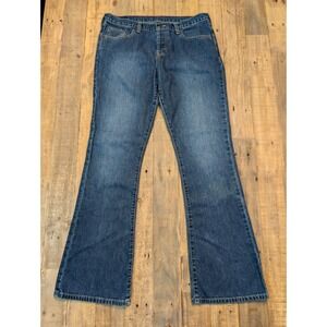 VTG Y2K Abercrombie‎ & Fitch 1892 Flare Jeans Womens 8R Button Fly Made in USA